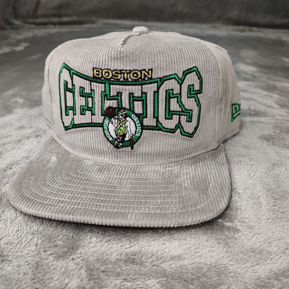 New Era Boston Celtics Corduroy‎ The Golfer Snapback Hat Cap Adjustable Gray